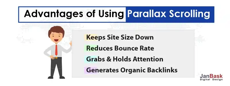 Parallax Scrolling advantages