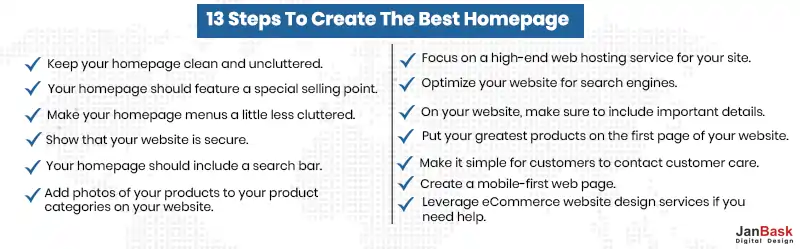 13 Steps To Create The Best Homepage