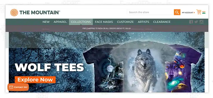 The Mountain Homepage Design