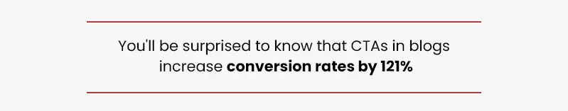 CTAs increase conversion rate