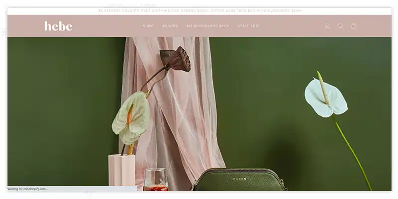 Hebe Homepage Design