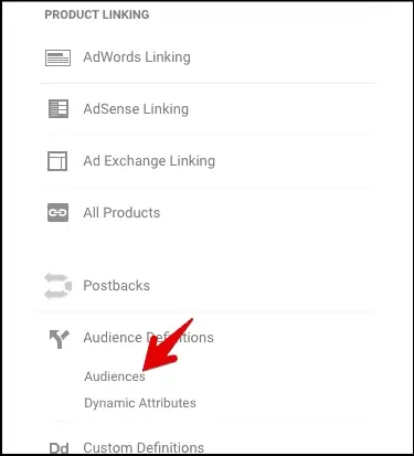 Create Audience in Google Analytics