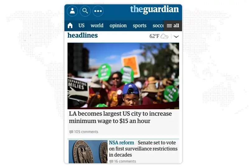 Mobile view of The Guardian 