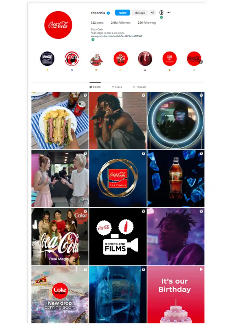 Coca-Cola's social media branding