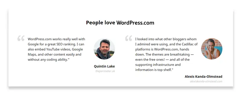 People love Wordpress.com