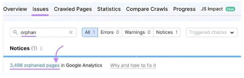 Integrate Orphan Pages