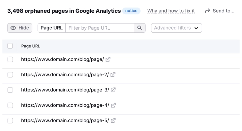 Integrate Orphan Pages: