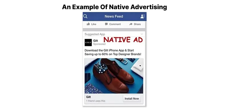 An Example of native Advertising