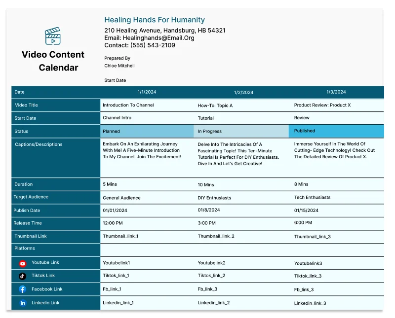 Take Help of Content Calendar Planner
