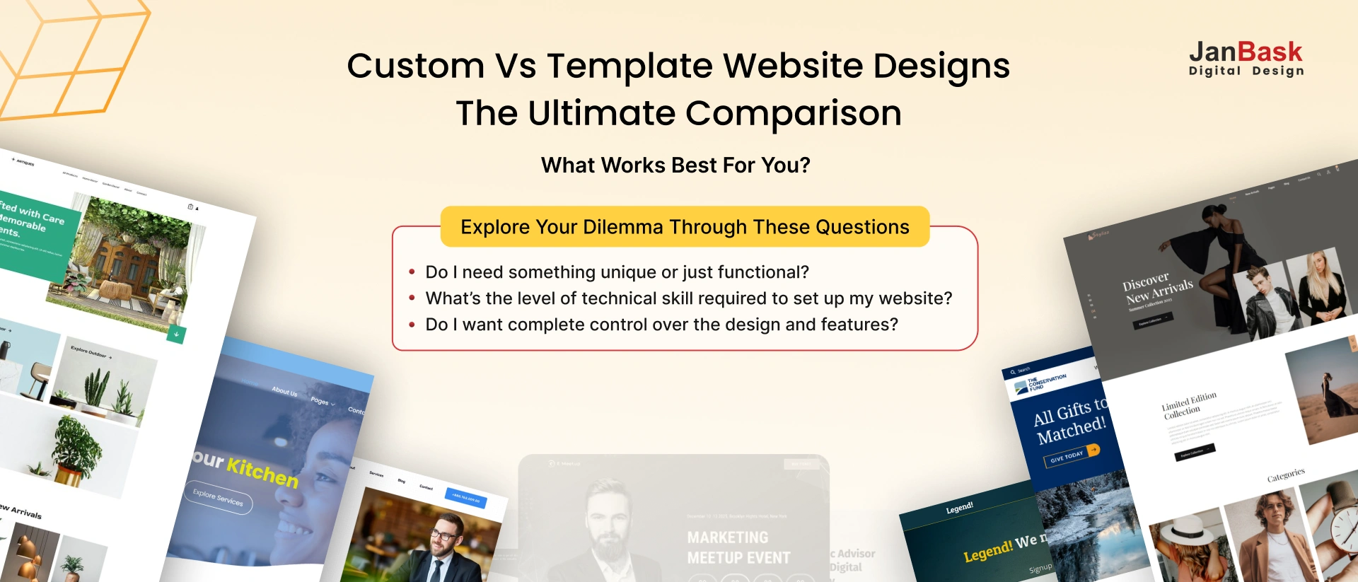 The Great Debate About Custom Website Design Vs Template Website Settled!