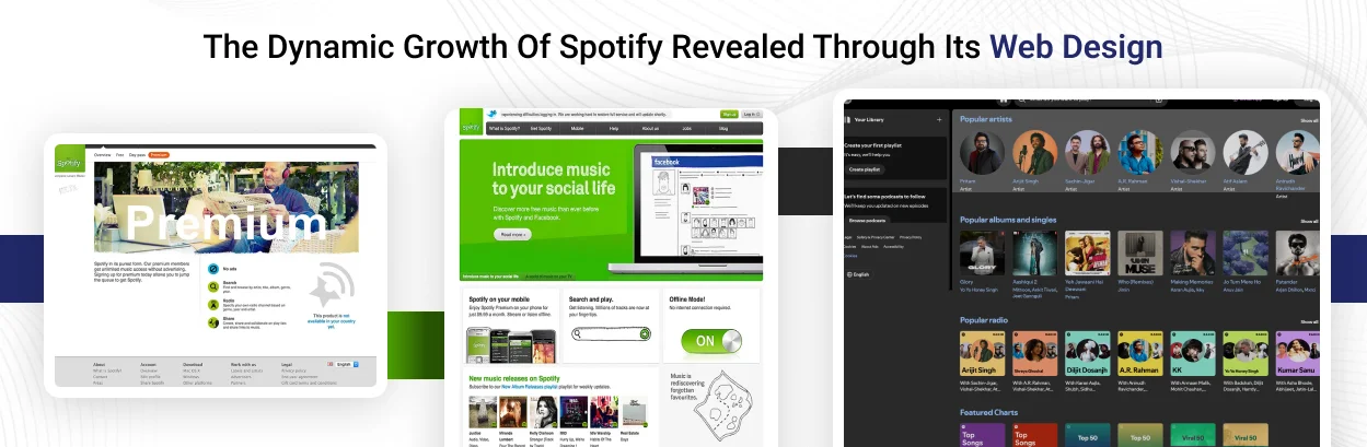 Spotify's Evolution Through Web Design